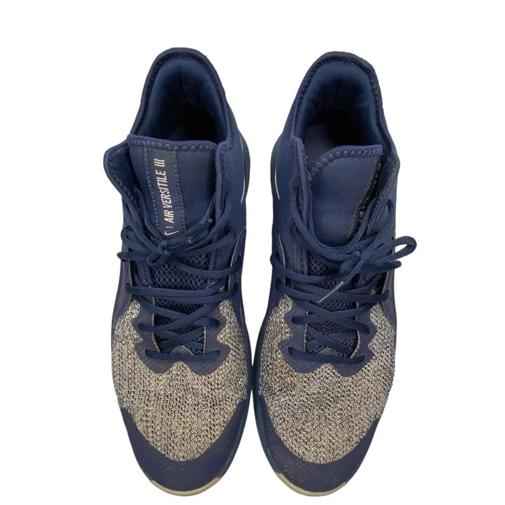 Nike Air Versitile III Shoes Navy Blue and Gray Athletic Basketball Size 12‎